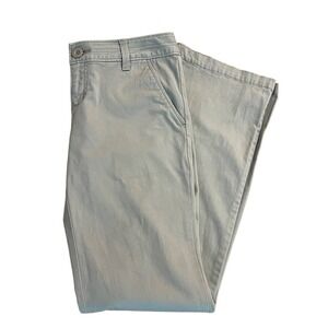 Y2K So Flare Leg Chinos Women 7 Tan Stretch Cream Pants Jeans Boho Retro Casual